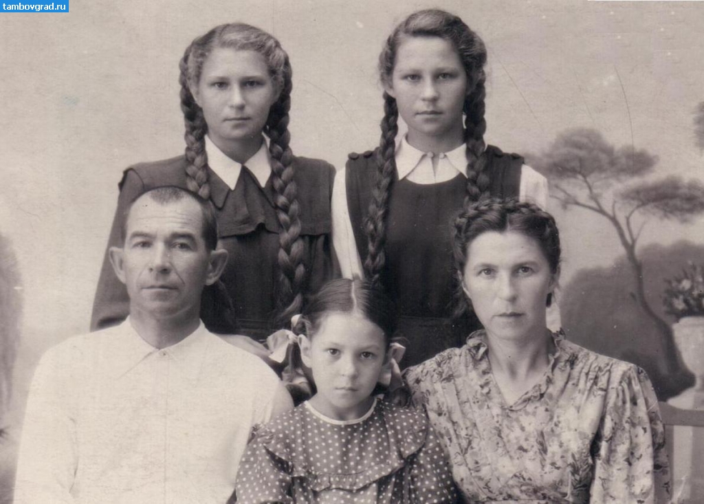 Безруков Петр Филиппович 02.02.1910. Безруковы Вера Галя Рита и их родители Безруковы Петр и Антонина