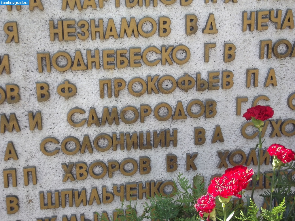 Тамбов. Мемориал  павшим в великой отечественной войне (мой прадед Самородов Г.С.)