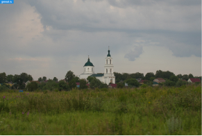 Нижегородская губерния. Вид на Успенскую церковь в селе Суворово
